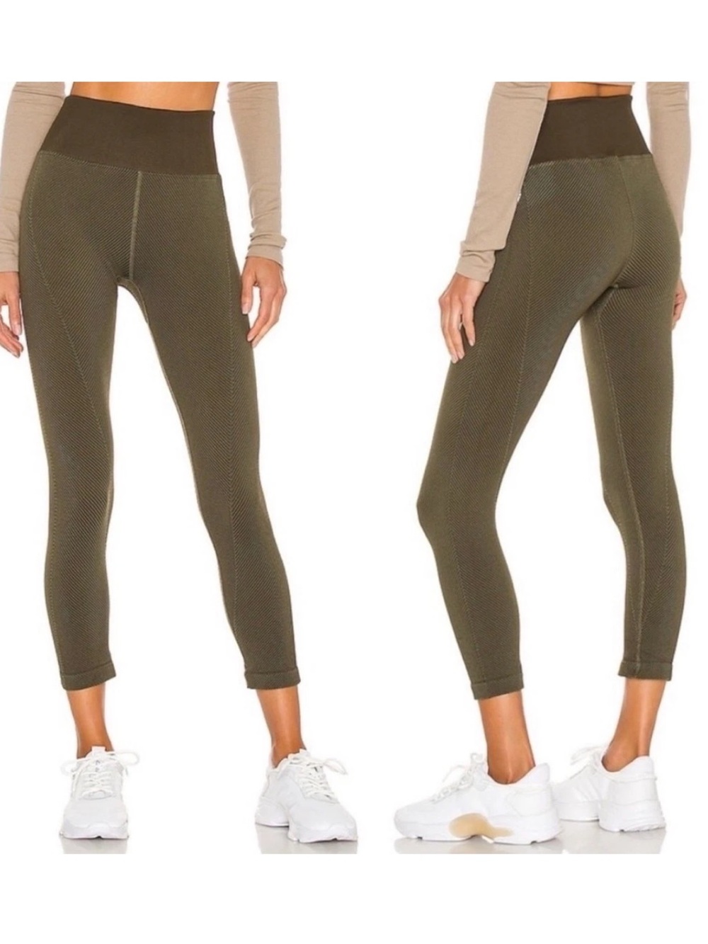 Free People x FP Movement Rewind Legging-Textured-Army Green-XS/S-Activewear